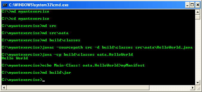 Creating the JAR sub-directory