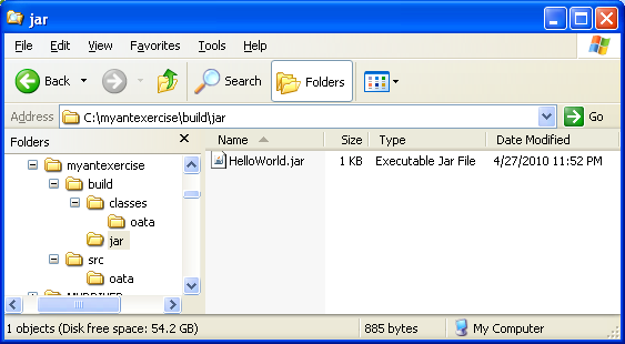 The executable JAR file