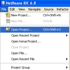 Opening existing Java project in NetBeans IDE