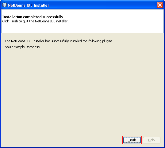 NetBeans IDE Installer - plugins installation was completed successfully