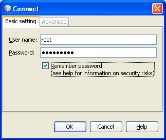 Providing the sakila database username and password credential