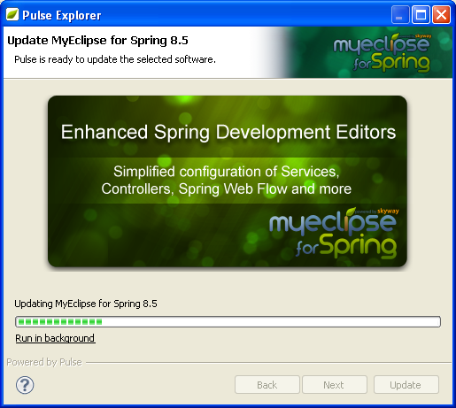 Eclipse and MyEclipse IDE: Add-on download in progress
