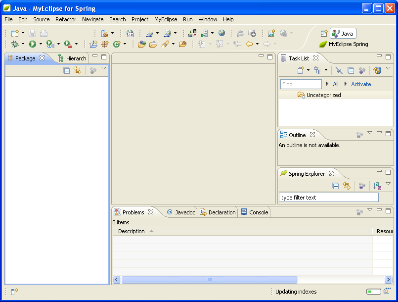 Eclipse and MyEclipse IDE: MyEclipse IDE in action