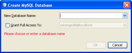 Selecting the database from the list