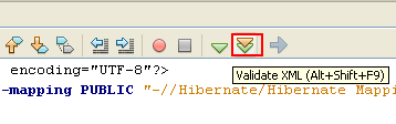 The validate XML feature to validate the XML code