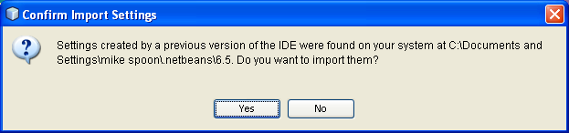 NetBeans IDE Installation: the previous version and setting update prompt