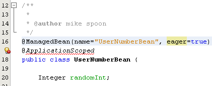 Changing the JSF Java annotation