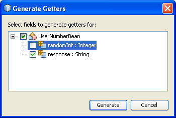 Selecting the Getter method for a String variable