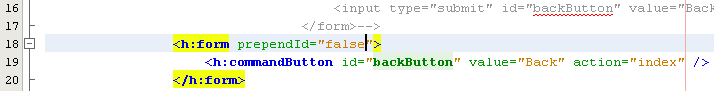 prependId form attribute was set to false