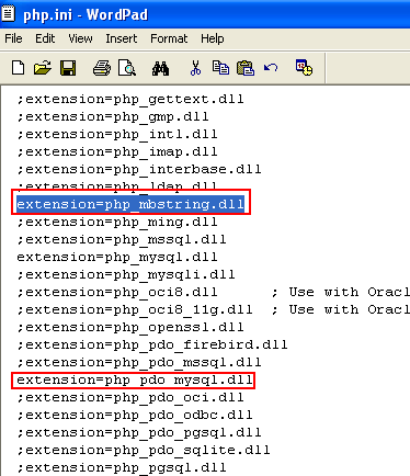 The how to configure PHP version 5 in order to run PHPMyAdmin, the ...