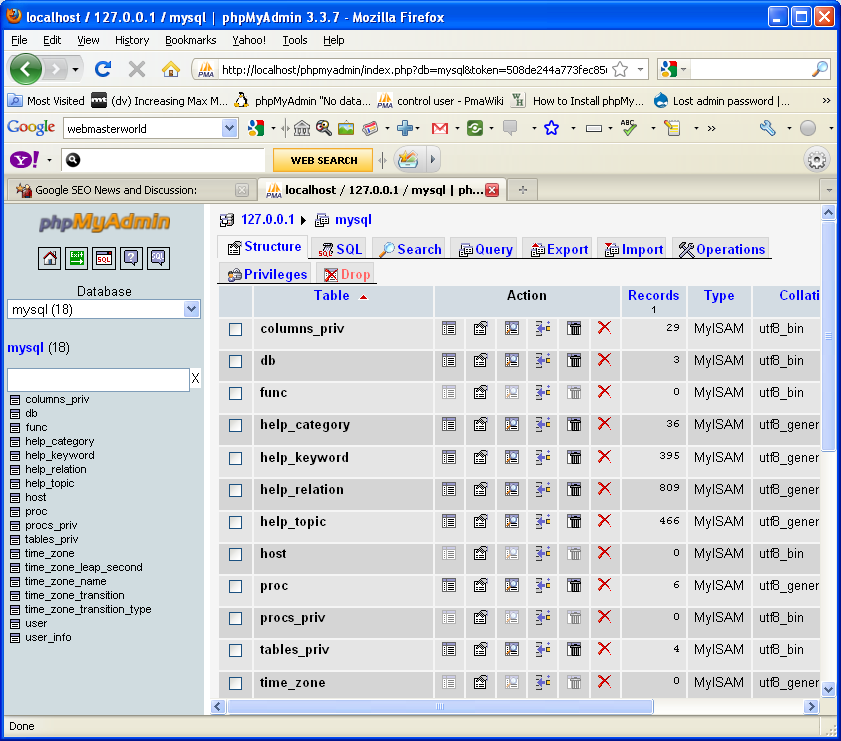 The how to configure PHP version 5 in order to run PHPMyAdmin, the ...