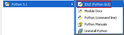 python for Windows - python Windows GUI (IDLE) short cut menu