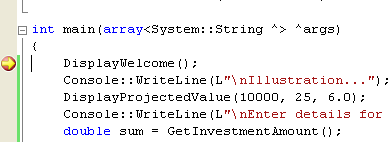 C++ .Net - debugging the function program