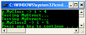 C++ .Net managed class programming - ref class console program output sample