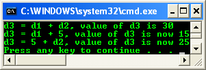 Overloaded operator and overloaded function console program output example