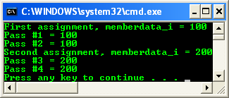 An example shows the use of static in a class