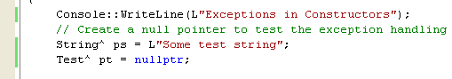 Exception handling - non-blank string, to check that the exception is thrown correctly
