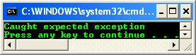 Exception handling - the safe_cast console output program sample