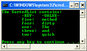 A program example that shows how to add elements to the SortedList