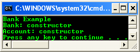 Property - console program output sample