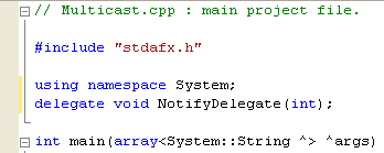 Adding the definition of a delegate