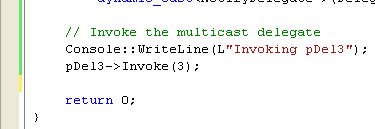 Using delegates through the Invoke method