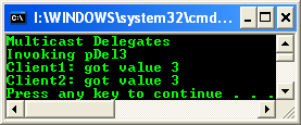 Delegate program output sample