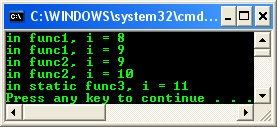 C++ .NET program output example