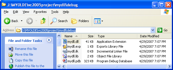 The generated DLL file from the Class Library program example