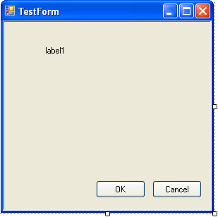 Adding a label to Windows Form
