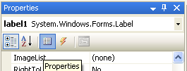 Invoking Label control Property page