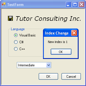 Windows Form with ComboBox in action