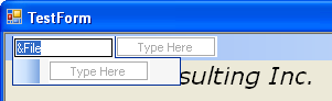 Adding menu control to MenuStrip