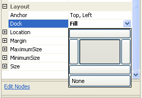 Setting TreeView control Dock property to Fill value