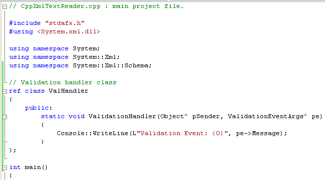Creating a new class to host a static handler function
