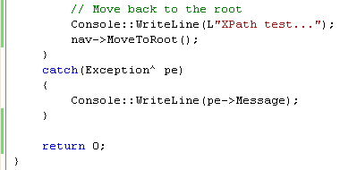 Adding code, which will set the XPathNavigator back to the top of the document tree