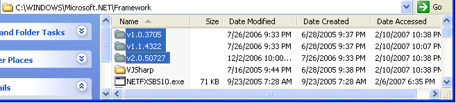 .Net Framework files location