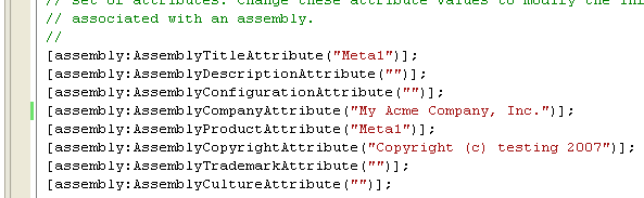 The assembly attributes - Visual C++ .NET
